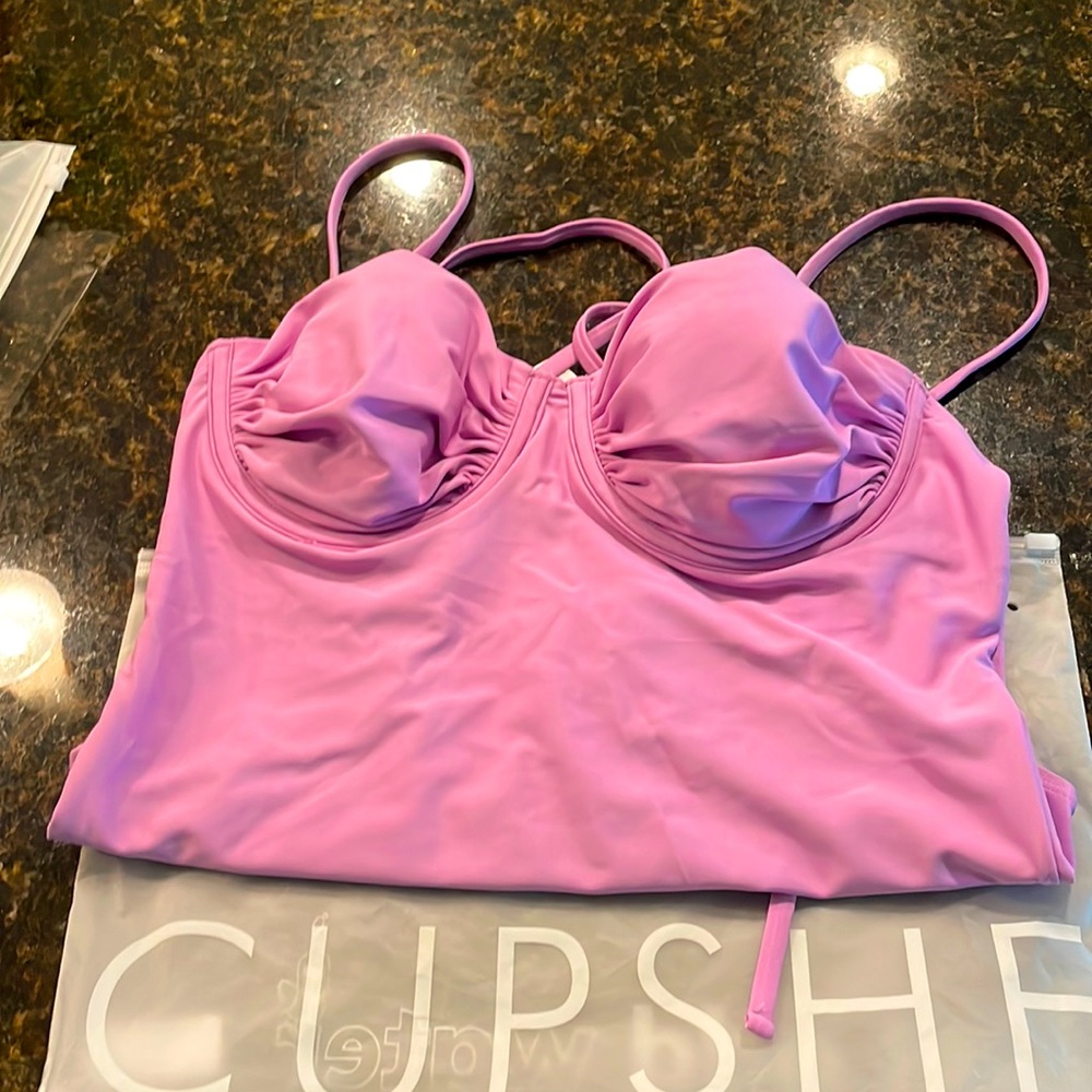 Lavender underwire one piece cheeky swimsuit